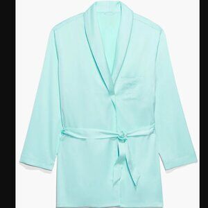 Savage X Fenty Unisex Smoking Jacket NWT belted robe blue green XL (see listing)